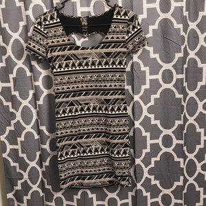 Mini dress with open heart back